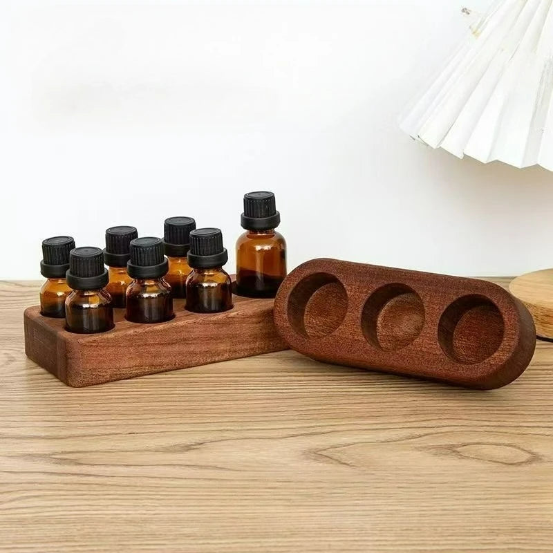 Wood Essential Oil Storage Rack Essential Oil Aromatherapy Rack Cosmetics Lipstick Rack Wall Shelf Home Decoration
