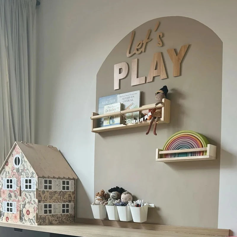 Wood Art for Nursery, Play Sign, Playroom Wall Decor, Play Wood Sign