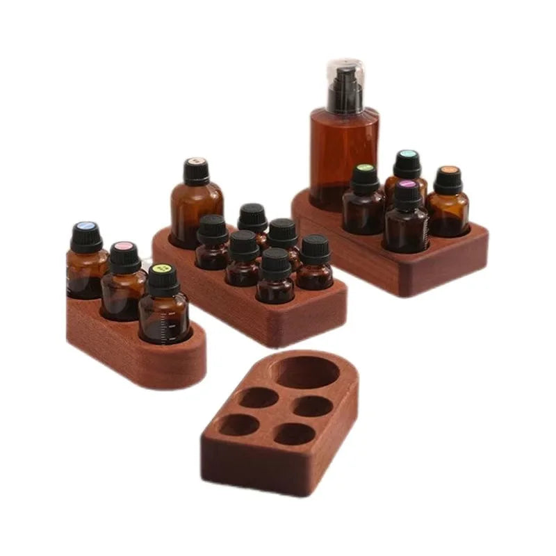 Wood Essential Oil Storage Rack Essential Oil Aromatherapy Rack Cosmetics Lipstick Rack Wall Shelf Home Decoration